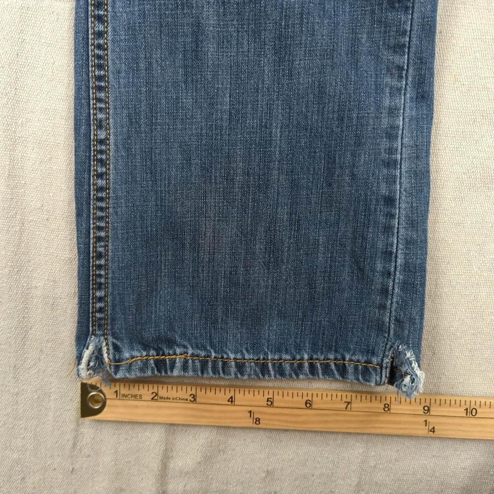Levis Jeans Mens 32x30 Blue 527 Boot Cut Western Cowboy Faded Distressed